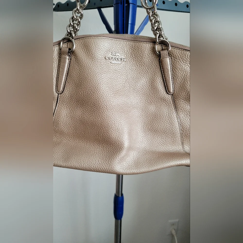 Coach Kelsey Metallic Gold Shoulder Bag